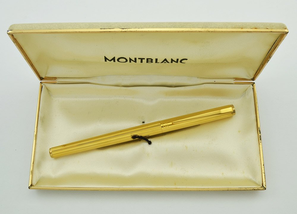 Montblanc Noblesse Fountain Pen - Gold Plated, 1980s, Fine 14k Nib